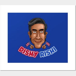 Dishy Rishi Sunak British Flag Posters and Art